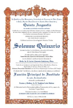 SOLEMNE QUINARIO Y FUNCIÓN PRINCIPAL DE INSTITUTO
